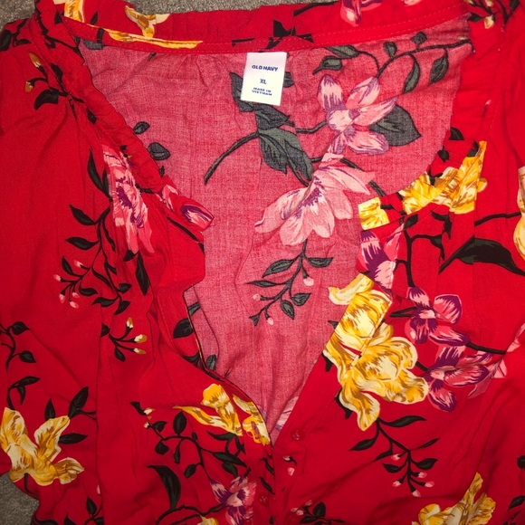 Red Floral Dress - Picture 2 of 4